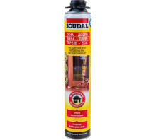 Пена монтаж пистолетная Soudal 50л 750мл 920г летняя (12)