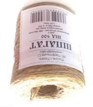 Шпагат джутовый d2мм 500м текс1250 (24) 