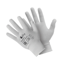 Перчатки полиэстер облив полиуретан р.9 L белый д/точных работ (12/240) 