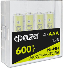 Акк NiMh R 3  600мАч Фаzа 4Box (40)