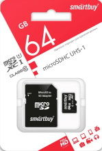 micro-SD Smart Buy 64GB Class10 UHS-I + адаптер (SDXC)