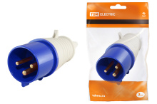Вилка 023 2Р+РЕ 32А 220В IP44 TDM (10)