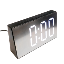 Часы зеркальные 3699-3 белый USB