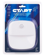 Светильник Старт PL-SR-C1 1ВтLED белый датчик 3хR03 (30/120)