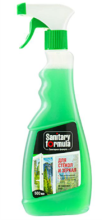 Ср-во д/стекол триггер Sanitary formula 0,5л Нашатырный спирт (15) акция