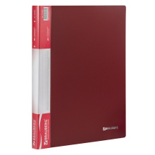 Папка 40 вкладышей Brauberg "Стандарт" А4 красная 0,7 мм (5/30)