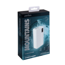 З/у-акк 40000мАч Perfeo MOUNTAINS PD+QC 3.0/1 Type-C/4 USB/Выход: 3A, max 22,5W/LED белый (10)