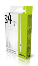 Гарнитура вкладыши SmartBuy S4 белый коробка (1/60)
