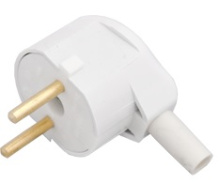 Вилка Светоприбор угловая б/з белая кембрик (20/120)