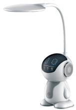 Св-к наст диод Camelion KD-858 C01 Робот 8Вт 3000-6000К 500Лм белый (6)