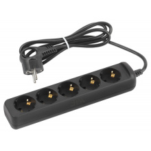 Удл 5гн  3.0м с/з ПВС 2200Вт 3x0.75мм² черный Эра (5/20)