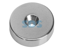 Магнит неодимовый диск 30х5мм с зенковкой 10х5.5мм 10кг Rexant