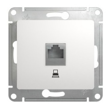 Розетка Glossa RJ45 механизм белый (10)