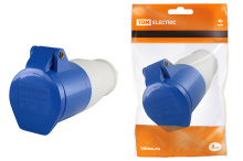 Розетка 213 перен. 2Р+РЕ 16А 220В IP44 TDM (10)