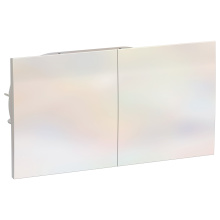 Розетка AtlasDesign 2-ая с/з шторки сдвижные крышки жемчуг (3)