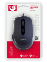 Мышь бесшумная Smartbuy 265 One 4кн 800-2400dpi черный (40)