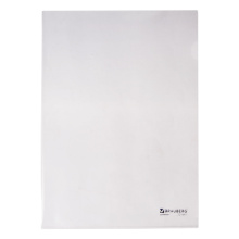 Папка-уголок Brauberg  А4 жесткая прозрачная 0,15 мм (15)