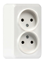 Розетка Smartbuy Юпитер 2-ая б/з белый (10/200)