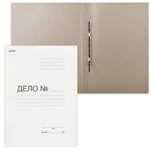 Скоросшиватель картонный Staff Дело 220г/м2 белый до 200л (200/200)