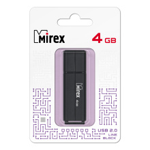Флэш-диск Mirex  4GB Line чёрный