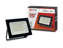 Прожектор диод  50Вт 6500К 4500Лм IP65 черный Inhome СДО-7 (40)