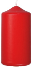 Свеча столбик 12см d56 Красная б/уп (24)