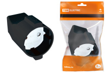 Штеп гнездо TDM б/з шторки 10А чёрный (20)