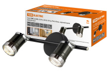 Св-к настен TDM Юкка спот 2х50Вт GU10 черный (12)