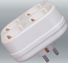 Четверник Toker 4T4 16A с/з белый (50)