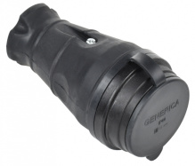 Розетка каучуковая переносная 2P+PE 16A IP44 Generica (1/200)