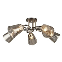 Люстра эконом ЭкономСвет 12217/5BK+FGD GR