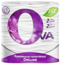 Полотенца  Ova Deluxe 2сл 2шт (24/336) акция