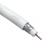 Кабель RG-6U 75Ом CCS/(оплетка Al 48%) PVC белый 10м Эра SIMPLE (1)