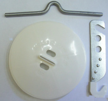 Розетка потолочная Прима белый (крюк) белый (180)