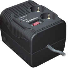 Стаб напряж Defender AVR Typhoon 600 200Вт 2 розетки чёрный (4)