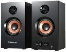Колонки 2.0 Defender Aurora S20 2x10Вт 220В jack3.5 дерево чёрный (8)