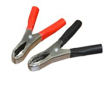 Зажим "крокодил"  50А черный (25/500)