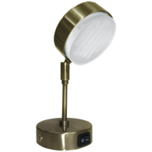 Ecola GX53 FT4173 cветильник поворотный на среднем кроншт. черненая бронза 210x80