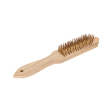 Щетка по металлу с деревянной ручкой 6рядов 280мм Kranz