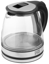 Чайник электр стекло Homestar HS-1052 1.2л 1500Вт черный (12)