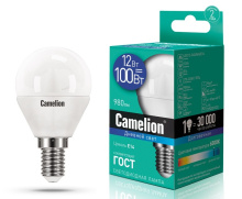 Лампа диод шар G45 12Вт Е14 6500К 980Лм Camelion (10)