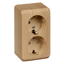 Розетка Этюд 2-ОП с/з шторки сосна (16)