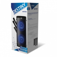 Колонка порт Bt SmartBuy 5700 DESTINY 140Вт акк 7000мАч FM/MP3(microSD/USB)/AUX/2 б/п микр/ПДУ/RGB