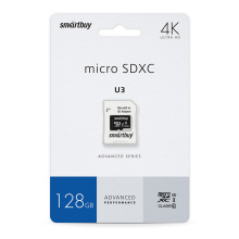 micro-SD Smart Buy_128GB Class10 U3 V30 R/W:90/55 MB/s + адаптер (SDXC)