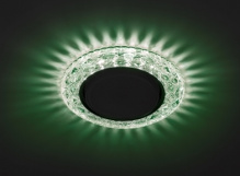 Св-к точ GX53 Эра DK LD24 GR/WH зеленый подсв d123/90мм (50)