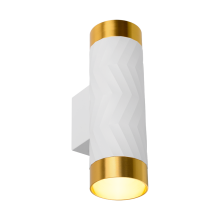 Св-к настен 2хGU10 IP20 белый/золото LINEA D55x170мм Wolta (1)
