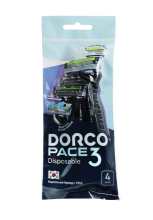 Станок одноразовый Dorco Pace3 3лезвия увл полоска 4шт (12/144) 