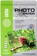 Бумага А4 Cactus 100/20 самоклеящаяся, матовая, неделённая