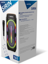 Колонка порт Bt SmartBuy 5480 SIRIN 16Вт акк 1200mAч FM/MP3(microSD/USB)/AUX/TWS/микр/RGB чёрный