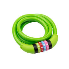 Замок тросовый 150см кодовый взломостойкий зеленый Четыре сезона (40)